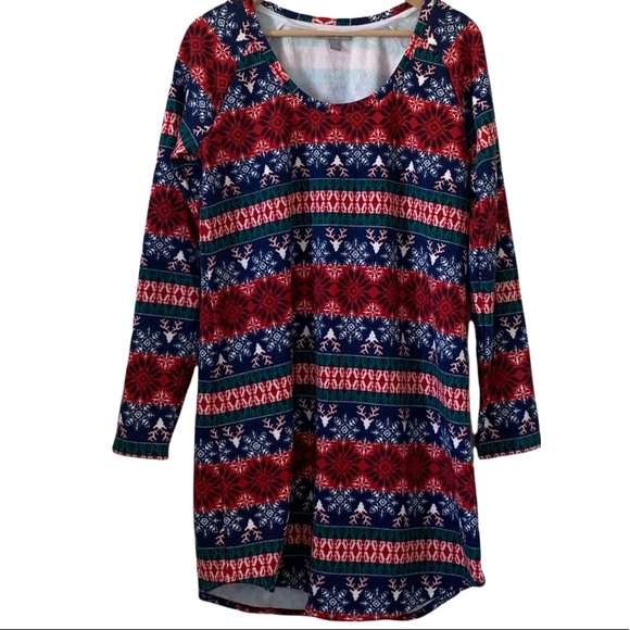 Lord & Taylor | super soft fleece lined Christmas night shirt - Picture 1 of 4